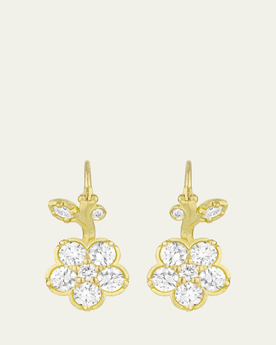 18K Yellow Gold Wild Child Small Earrings with Diamonds